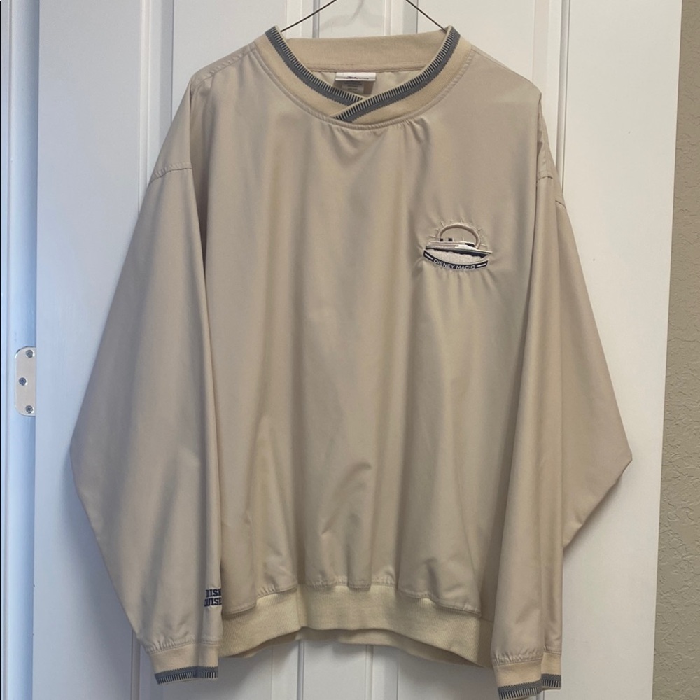 Disney Cruise line Cream and Blue Long Sleeve Pullover